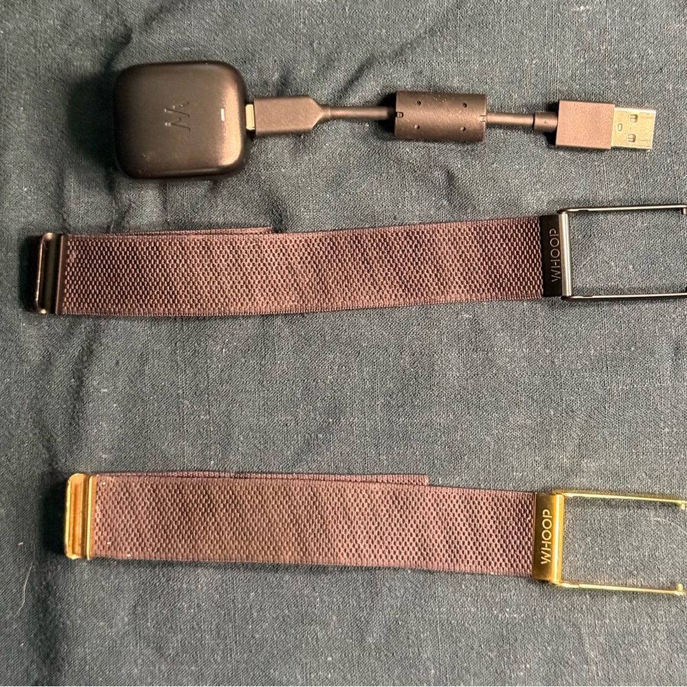 WHOOP 4.0 Black/Brown Mesh Bands with Charger